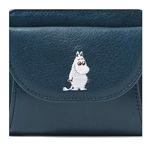 ムーミン　ニンニ　本革　二つ折り財布 ネイビー ムーミン ニンニ 本革 二つ折り財布 ネイビー
